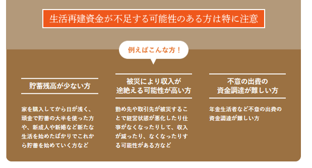 生活資金が不足する可能性