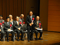筑波研究学園都市50周年記念式典に出席