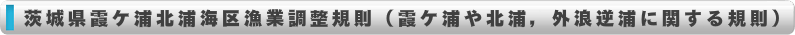 茨城県霞ケ浦北浦海区漁業調整規則、バナー
