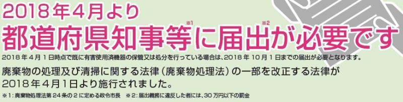 2018年4月より都道府県知事に届け出が必要です。