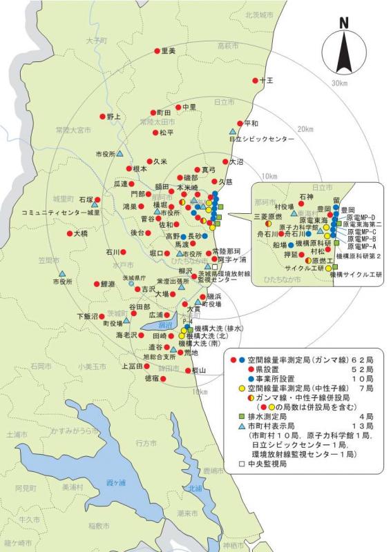 環境放射線測定局位置図写真